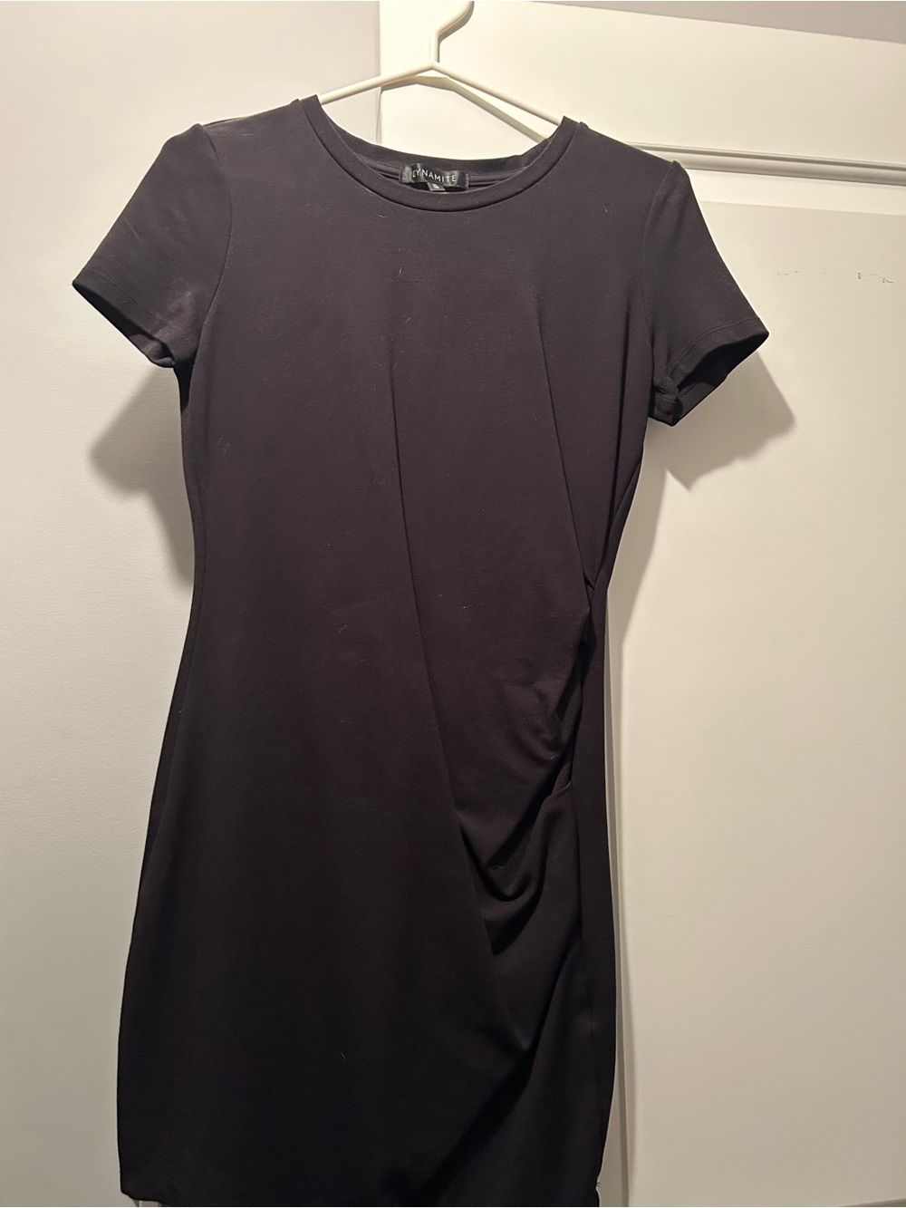 Dynamite Black Short Sleeve Mini Dress
